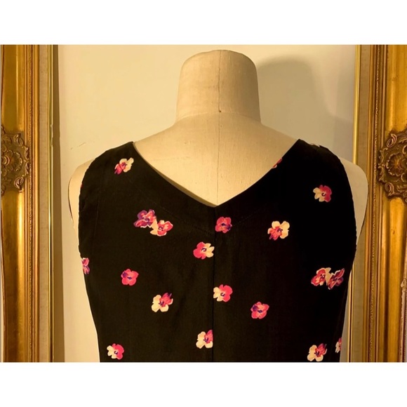 Rebecca Taylor | Mia Pleat Top Sleeveless V-Neck Silk/Spandex Floral - Picture 5 of 12